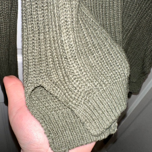 Express Green Studded Sweater Size: XS - Picture 8 of 9